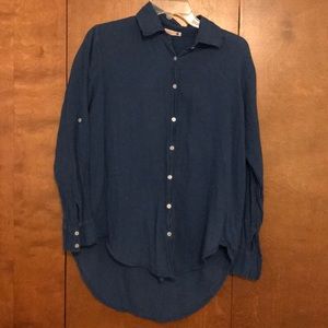 Blue button up